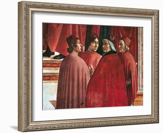 Stories of the Virgin Mary: Annunciation to Zacharias-Domenico Ghirlandaio-Framed Giclee Print