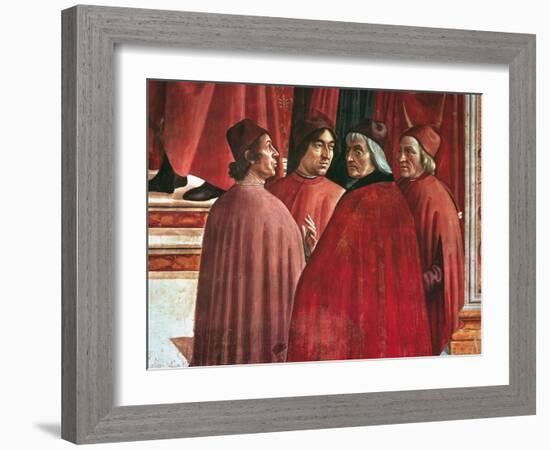 Stories of the Virgin Mary: Annunciation to Zacharias-Domenico Ghirlandaio-Framed Giclee Print