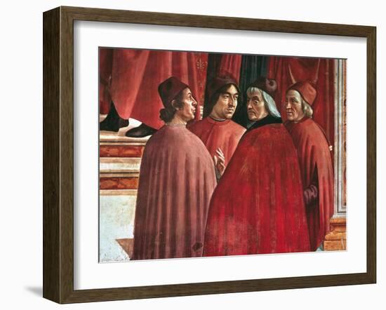 Stories of the Virgin Mary: Annunciation to Zacharias-Domenico Ghirlandaio-Framed Giclee Print