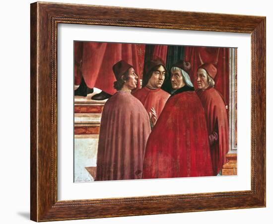 Stories of the Virgin Mary: Annunciation to Zacharias-Domenico Ghirlandaio-Framed Giclee Print