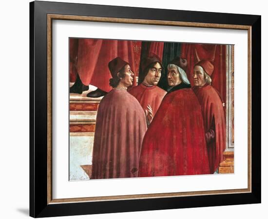 Stories of the Virgin Mary: Annunciation to Zacharias-Domenico Ghirlandaio-Framed Giclee Print