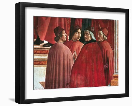 Stories of the Virgin Mary: Annunciation to Zacharias-Domenico Ghirlandaio-Framed Giclee Print