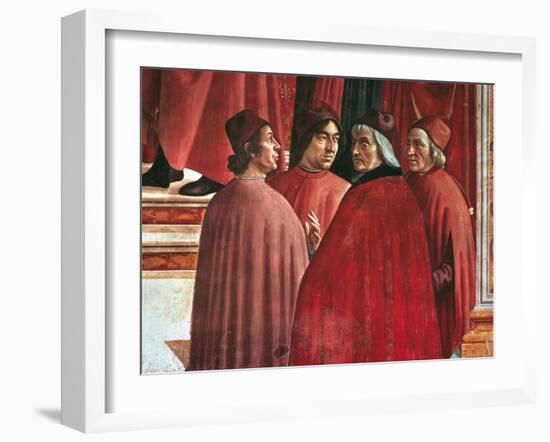 Stories of the Virgin Mary: Annunciation to Zacharias-Domenico Ghirlandaio-Framed Giclee Print