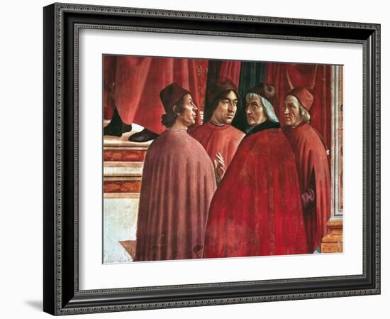 Stories of the Virgin Mary: Annunciation to Zacharias-Domenico Ghirlandaio-Framed Giclee Print