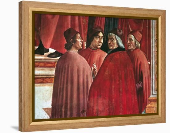 Stories of the Virgin Mary: Annunciation to Zacharias-Domenico Ghirlandaio-Framed Premier Image Canvas