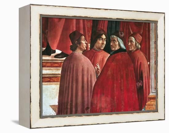 Stories of the Virgin Mary: Annunciation to Zacharias-Domenico Ghirlandaio-Framed Premier Image Canvas