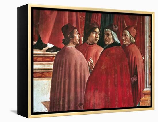 Stories of the Virgin Mary: Annunciation to Zacharias-Domenico Ghirlandaio-Framed Premier Image Canvas