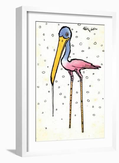 Stork with Calibrated Shanks, 1970s-George Adamson-Framed Giclee Print