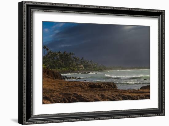 Storm Approaching At Baby Beach Near Paia In Maui, Hawaii-Rebecca Gaal-Framed Photographic Print