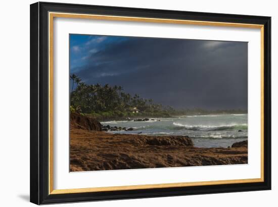 Storm Approaching At Baby Beach Near Paia In Maui, Hawaii-Rebecca Gaal-Framed Photographic Print