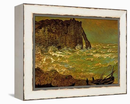 Storm at Etretat, 1883-Claude Monet-Framed Premier Image Canvas