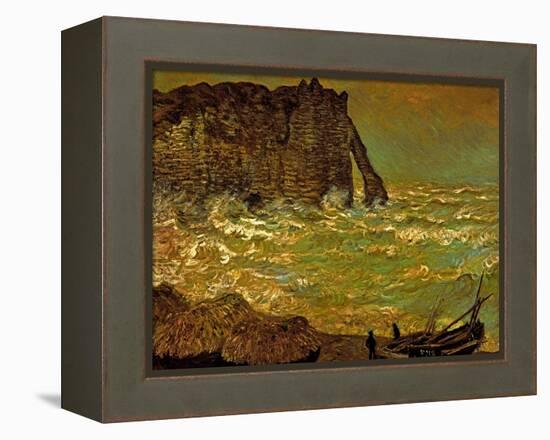 Storm at Etretat, 1883-Claude Monet-Framed Premier Image Canvas