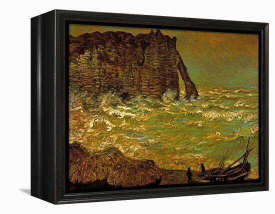 Storm at Etretat, 1883-Claude Monet-Framed Premier Image Canvas