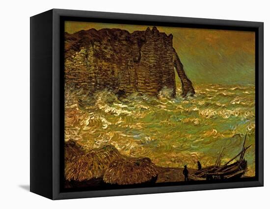 Storm at Etretat, 1883-Claude Monet-Framed Premier Image Canvas