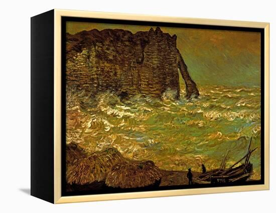 Storm at Etretat, 1883-Claude Monet-Framed Premier Image Canvas