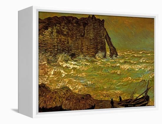 Storm at Etretat, 1883-Claude Monet-Framed Premier Image Canvas