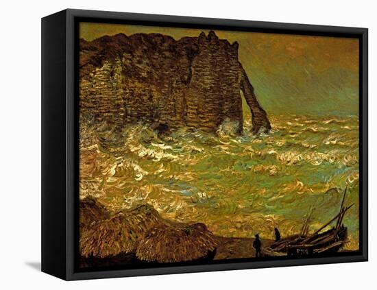 Storm at Etretat, 1883-Claude Monet-Framed Premier Image Canvas