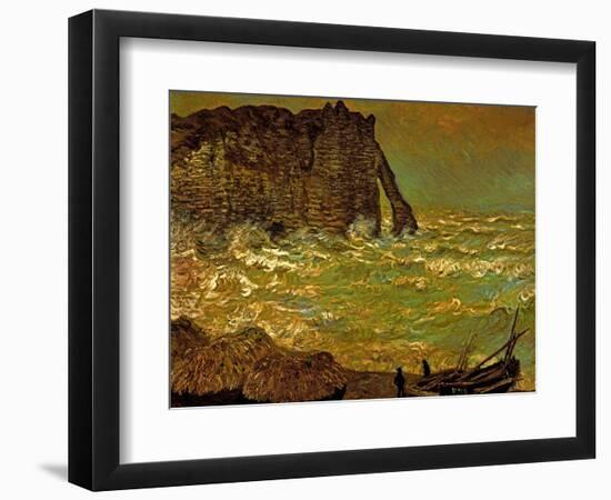 Storm at Etretat, 1883-Claude Monet-Framed Giclee Print