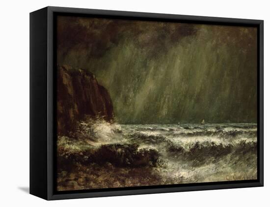 Storm at Sea, 1865-Gustave Courbet-Framed Premier Image Canvas