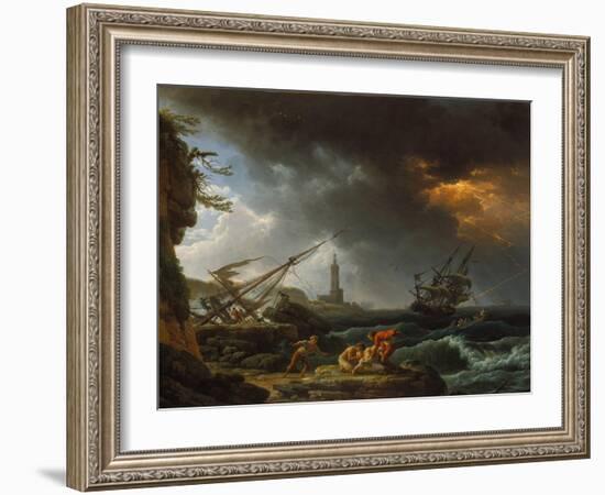 Storm at Sea-Claude Joseph Vernet-Framed Giclee Print