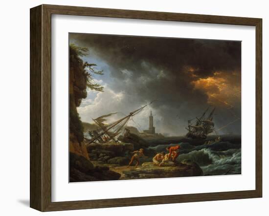 Storm at Sea-Claude Joseph Vernet-Framed Giclee Print