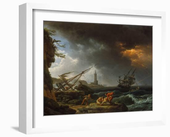 Storm at Sea-Claude Joseph Vernet-Framed Giclee Print