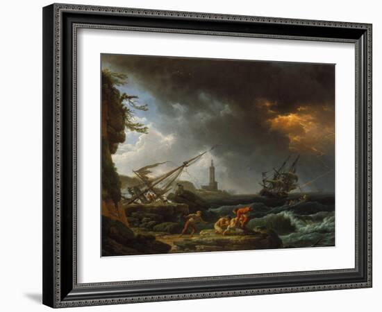 Storm at Sea-Claude Joseph Vernet-Framed Giclee Print