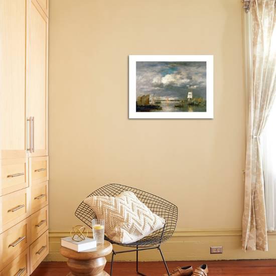 Storm At The Port Of Camaret France Giclee Print Eugene Boudin Art Com