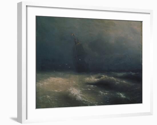 Storm at the Seashore by Nice, 1885-Ivan Konstantinovich Aivazovsky-Framed Giclee Print