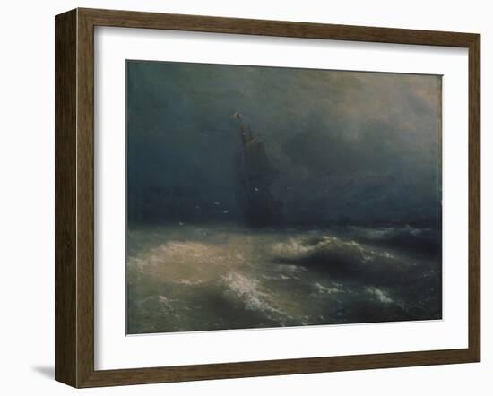 Storm at the Seashore by Nice, 1885-Ivan Konstantinovich Aivazovsky-Framed Giclee Print