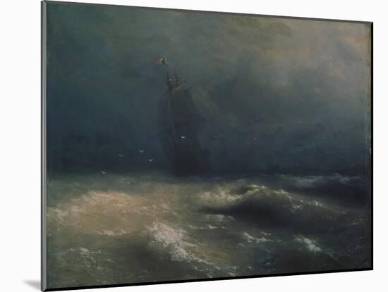 Storm at the Seashore by Nice, 1885-Ivan Konstantinovich Aivazovsky-Mounted Giclee Print
