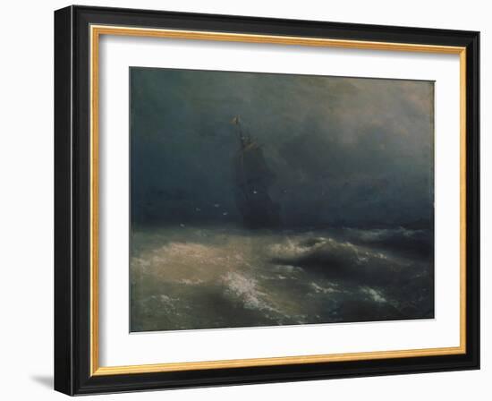 Storm at the Seashore by Nice, 1885-Ivan Konstantinovich Aivazovsky-Framed Giclee Print