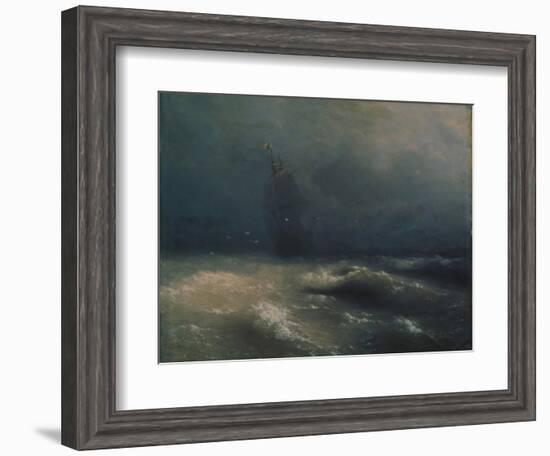 Storm at the Seashore by Nice, 1885-Ivan Konstantinovich Aivazovsky-Framed Giclee Print