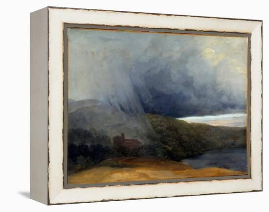 Storm by a Lake. Pierre-Henri De Valenciennes (1750-1819), 18Th Century. Dim: 0,39 X 0,52M.-Pierre Henri de Valenciennes-Framed Premier Image Canvas