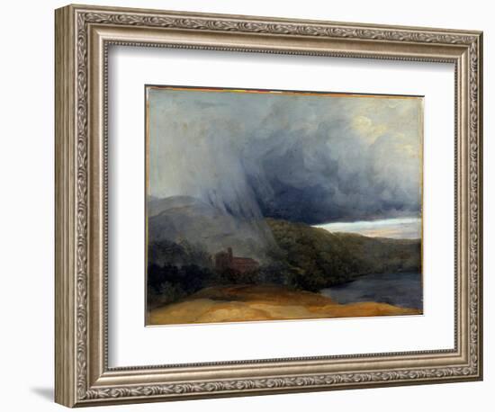 Storm by a Lake. Pierre-Henri De Valenciennes (1750-1819), 18Th Century. Dim: 0,39 X 0,52M.-Pierre Henri de Valenciennes-Framed Giclee Print