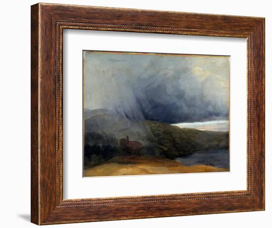 Storm by a Lake. Pierre-Henri De Valenciennes (1750-1819), 18Th Century. Dim: 0,39 X 0,52M.-Pierre Henri de Valenciennes-Framed Giclee Print