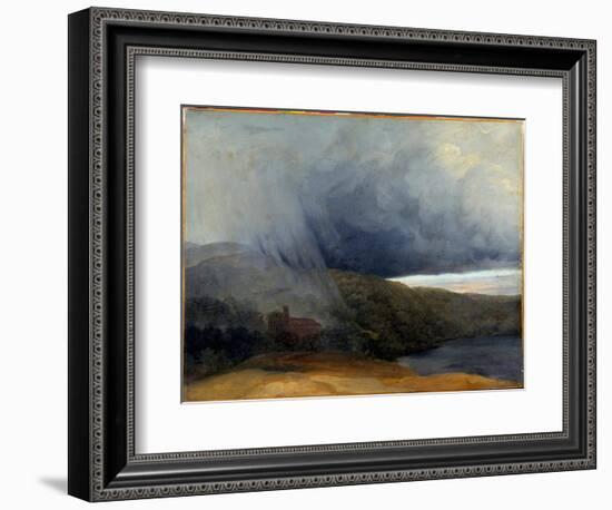 Storm by a Lake. Pierre-Henri De Valenciennes (1750-1819), 18Th Century. Dim: 0,39 X 0,52M.-Pierre Henri de Valenciennes-Framed Giclee Print