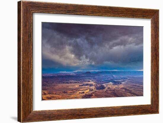 Storm Clouds at Green River Overlook, Canyonlands National Park, Utah, Island in the Sky District-Tom Till-Framed Photographic Print