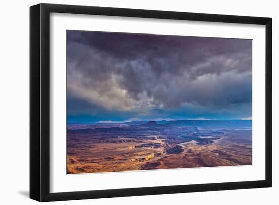 Storm Clouds at Green River Overlook, Canyonlands National Park, Utah, Island in the Sky District-Tom Till-Framed Photographic Print