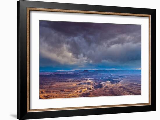 Storm Clouds at Green River Overlook, Canyonlands National Park, Utah, Island in the Sky District-Tom Till-Framed Photographic Print