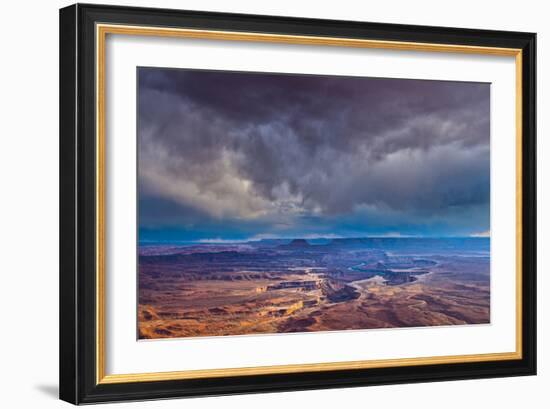 Storm Clouds at Green River Overlook, Canyonlands National Park, Utah, Island in the Sky District-Tom Till-Framed Photographic Print