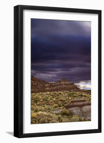 Storm Clouds Move Over The Sandstone Desert Formations Near Page, Arizona-Jay Goodrich-Framed Photographic Print