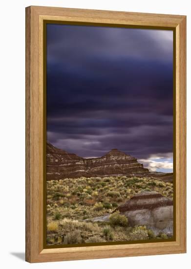 Storm Clouds Move Over The Sandstone Desert Formations Near Page, Arizona-Jay Goodrich-Framed Premier Image Canvas