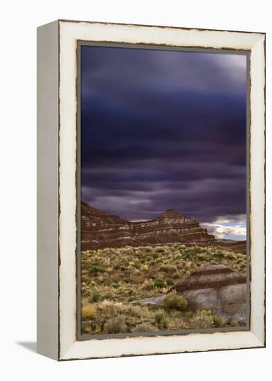 Storm Clouds Move Over The Sandstone Desert Formations Near Page, Arizona-Jay Goodrich-Framed Premier Image Canvas