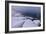 Storm clouds on the snowy peaks reflected in the cold sea at night, Haukland, Northern Norway-Roberto Moiola-Framed Photographic Print