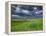 Storm Clouds over Agricultural Wheat Field, Tuscany, Italy-Adam Jones-Framed Premier Image Canvas