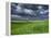 Storm Clouds over Agricultural Wheat Field, Tuscany, Italy-Adam Jones-Framed Premier Image Canvas