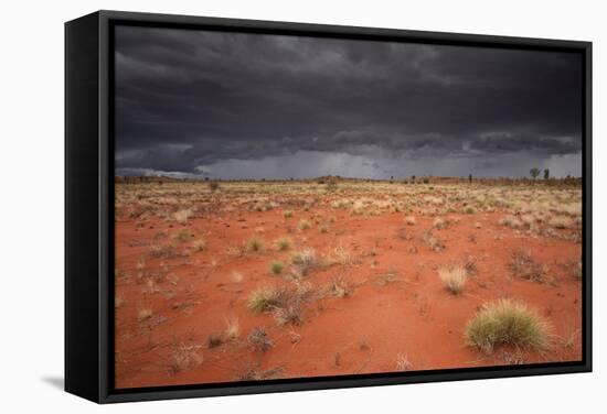 Storm Clouds Over Desert-Robbie Shone-Framed Premier Image Canvas