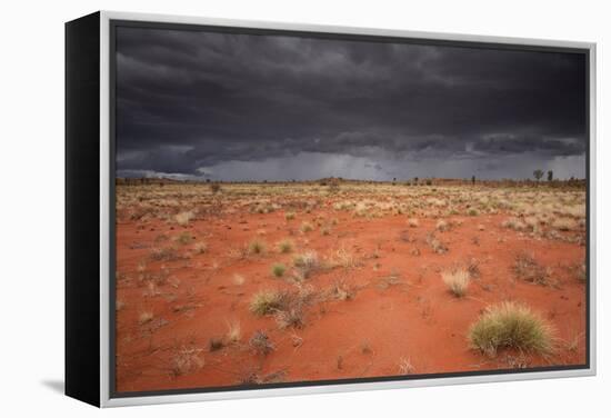 Storm Clouds Over Desert-Robbie Shone-Framed Premier Image Canvas