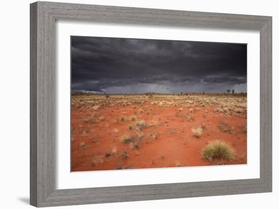 Storm Clouds Over Desert-Robbie Shone-Framed Photographic Print